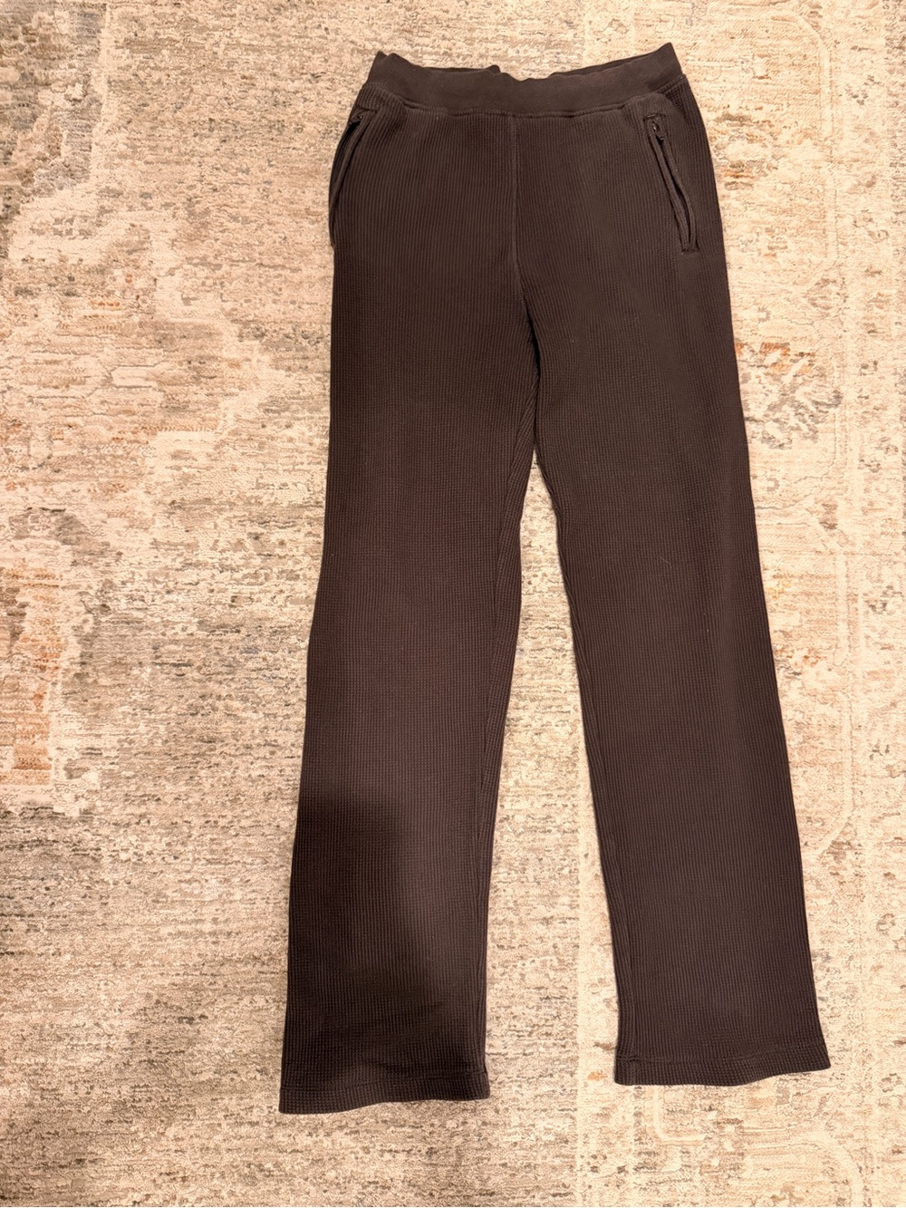 Skims Ribbed Brown Waffle Lounge Pants
